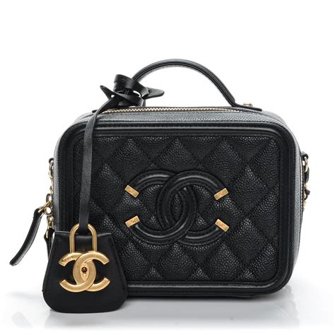 tas chanel vanity case small caviar|CHANEL Caviar Quilted Small Top Handle Vanity Case With .